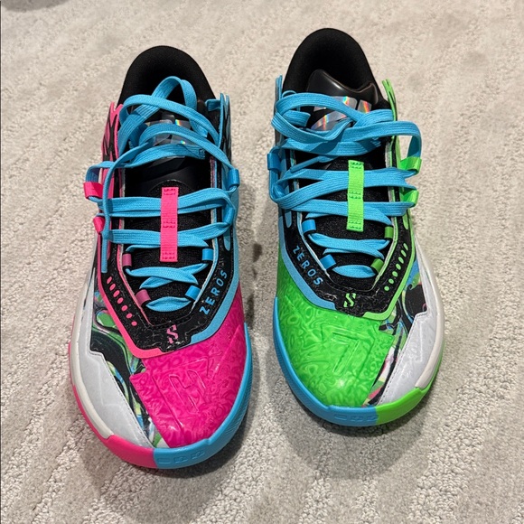 Puma Court Rider 2 Zeros Basketball Shoes‎ Pink Green Blue Tie Dye Mens - Picture 7 of 13